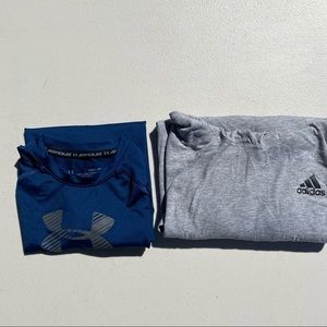 Boys M Athletic Shirt Bundle- Adidas, Under Armor